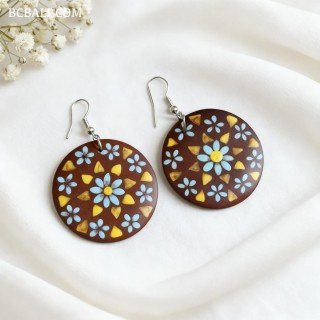 New Handcrafted Painting Wood Earrings by Artisans